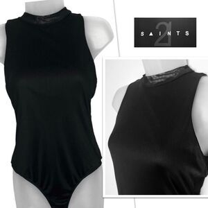 21 Saints Sleeveless Mock Neck Bodysuit